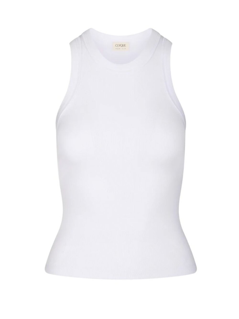 CLYQUE Kelly Tank Top - Women's White Ribbed Tank Top
